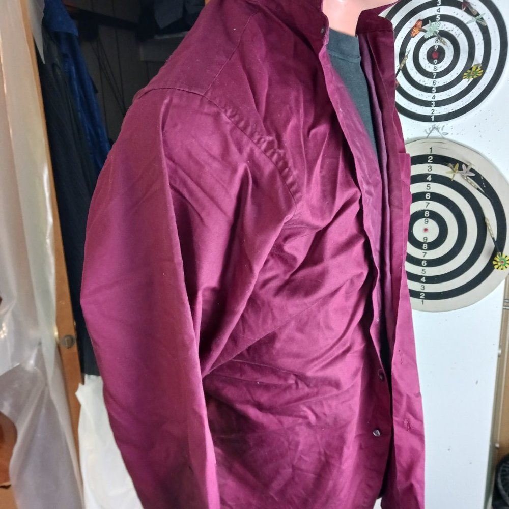 sateen arrow shirt Burgundy XL